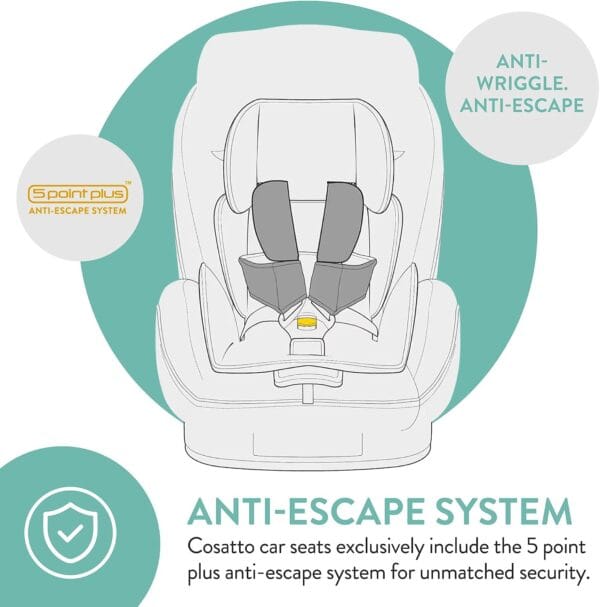 Cosatto All in All Rotate 360° Swivel Spin Car Seat (Charcoal Lighthearted)