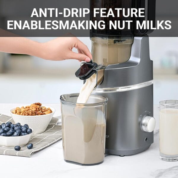 71NHmj-yX5L._AC_SL1500_ AMZCHEF Cold Press Juicer, Slow Masticating Juicer, 145mm Wide Chute
