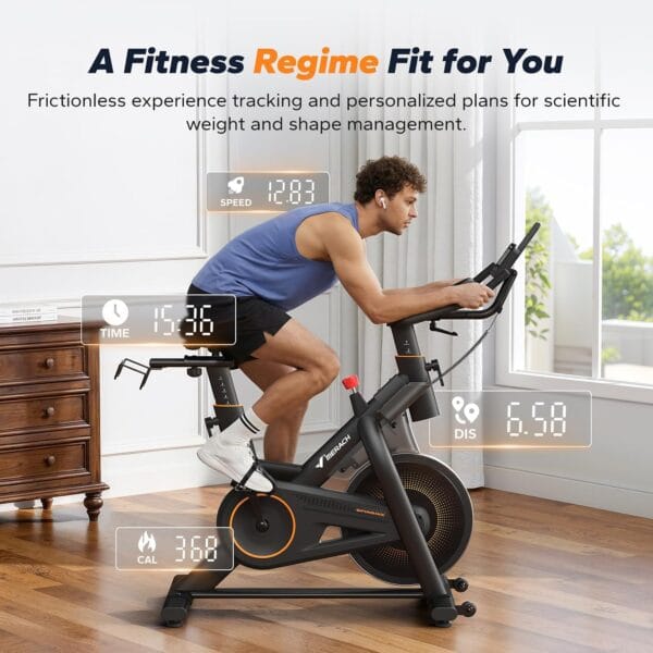 MERACH Heavy Duty Magnetic Exercise Bike with 10kg High Inertia Flywheel