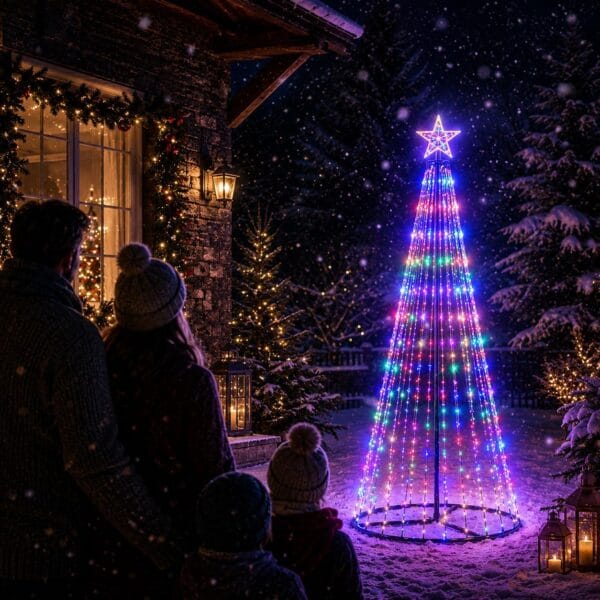 71OAzG-BQUL._AC_SL1254_ 6ft (180cm) LED Christmas Tree Outdoor Indoor Decoration, 293 Colour Changing Lights