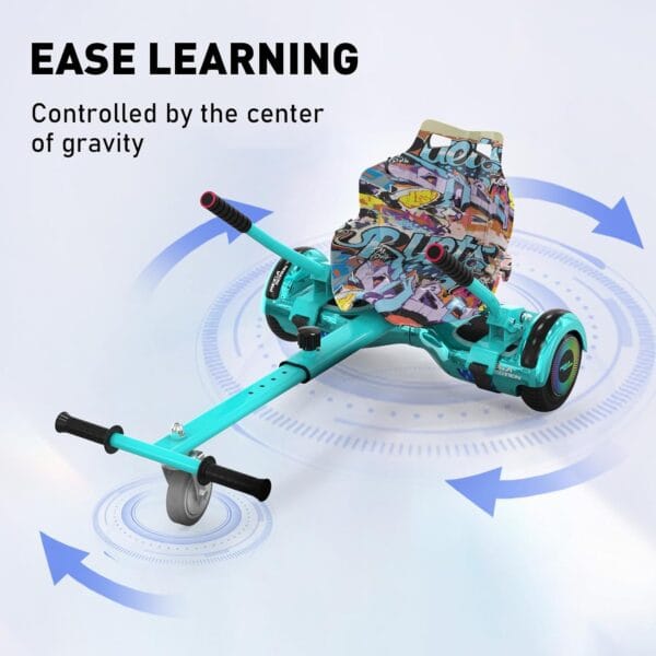 71OBYH72imL._AC_SL1500_ MEGA MOTION Hoverboard Go Kart, Hoverboards with Hoverkart for kids
