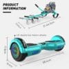 71Ppfd3nHbL._AC_SL1500_ MEGA MOTION Hoverboard Go Kart, Hoverboards with Hoverkart for kids