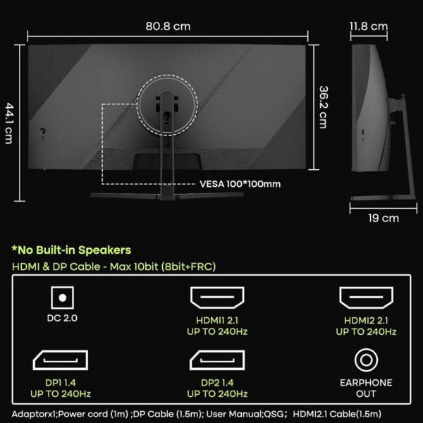 Amzfast 34 Inch Ultrawide Curved Gaming Monitor