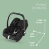 Maxi-Cosi CabrioFix i-Size, Baby Car Seat, 0–12 kg, Essential Black