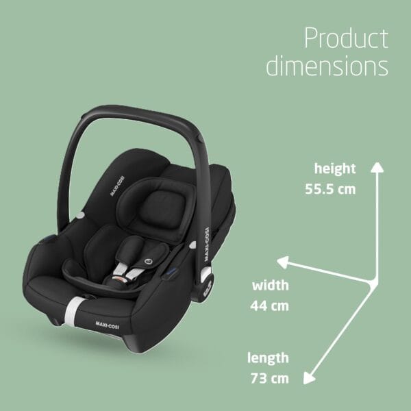 Maxi-Cosi CabrioFix i-Size, Baby Car Seat, 0–12 kg, Essential Black