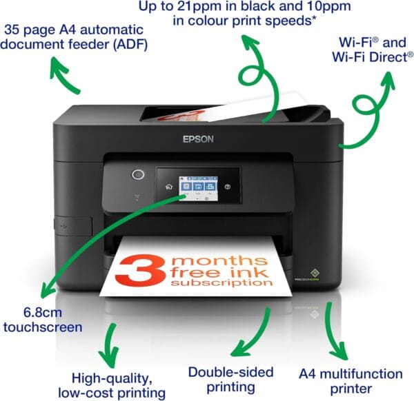 Epson WorkForce Pro WF-3820DWF A4 Multifunction Wireless Inkjet printer