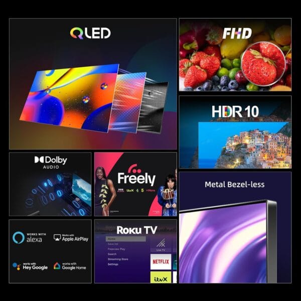 71R53d-0pNL._AC_SL1500_ CHiQ 40 Inch Full HD QLED PRO Smart Roku TV