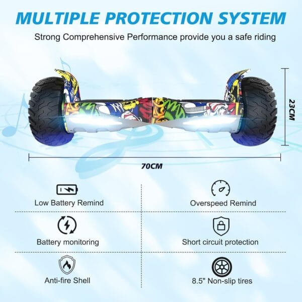 RCB Hoverboard and Kart Bundle for Kids with Hoverkart Set