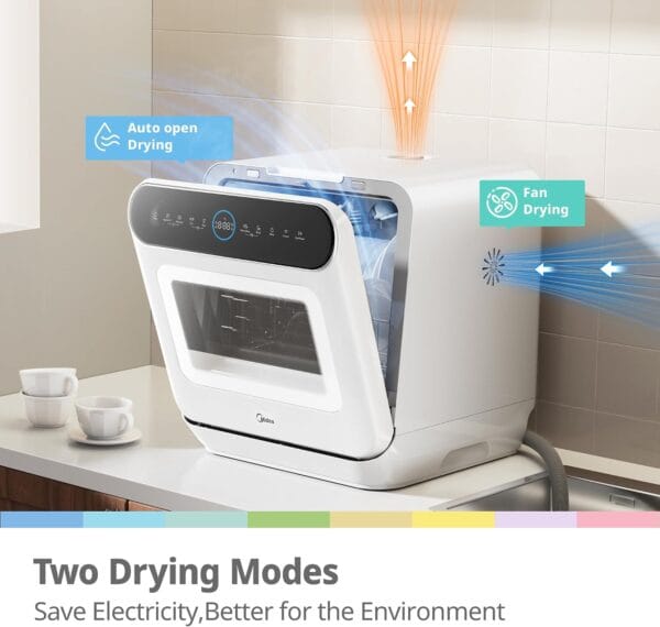 COMFEE' Table Top Dishwasher No Plumbing with 6L Water Tank [Energy Class D]
