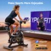 YPOO Exercise Bike, Adjustable Magnetic Resistance Stationary Bikes