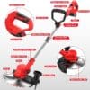 Cordless Strimmer 21V with 2×2000mAh Battery & Charger,Grass Trimmer Cordless with 14 Blades Cutting System