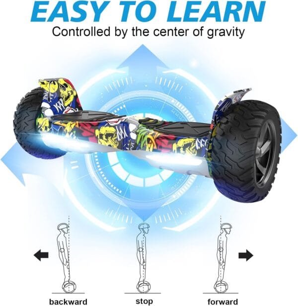 RCB Hoverboard and Kart Bundle for Kids with Hoverkart Set