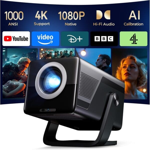 71S4D47gTnL._AC_SL1500_ X7 Smart Projector 4K Support Native