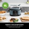 Ninja Foodi PossibleCooker, 8-in-1 Slow Cooker, 8L, Sea Salt Grey, MC1001UK