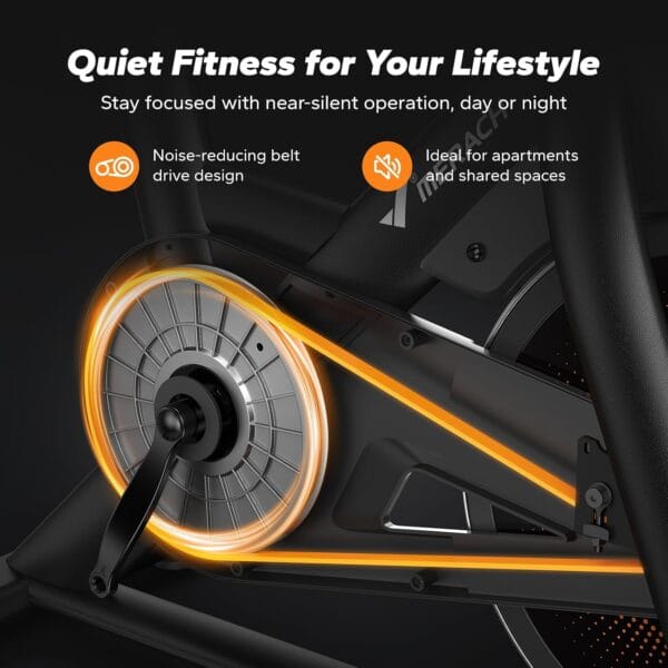 MERACH Heavy Duty Magnetic Exercise Bike with 10kg High Inertia Flywheel