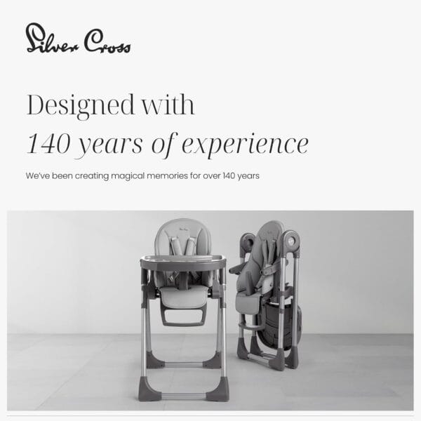 Silver Cross Buffet Highchair, Compact Fold, Birth to 15kg