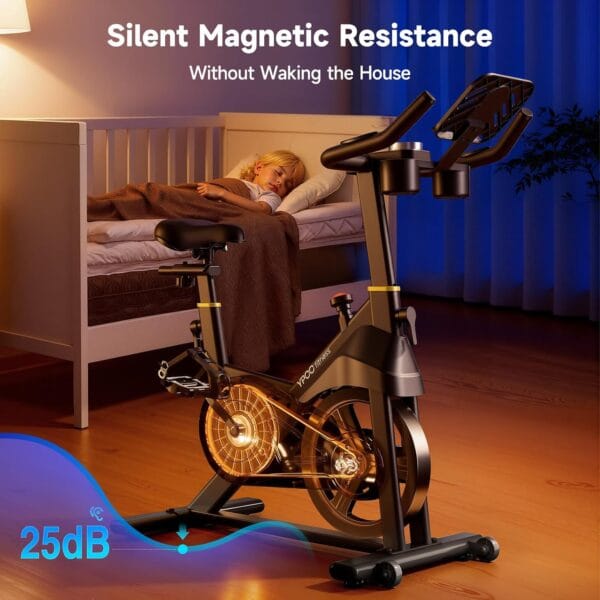YPOO Exercise Bike, Adjustable Magnetic Resistance Stationary Bikes