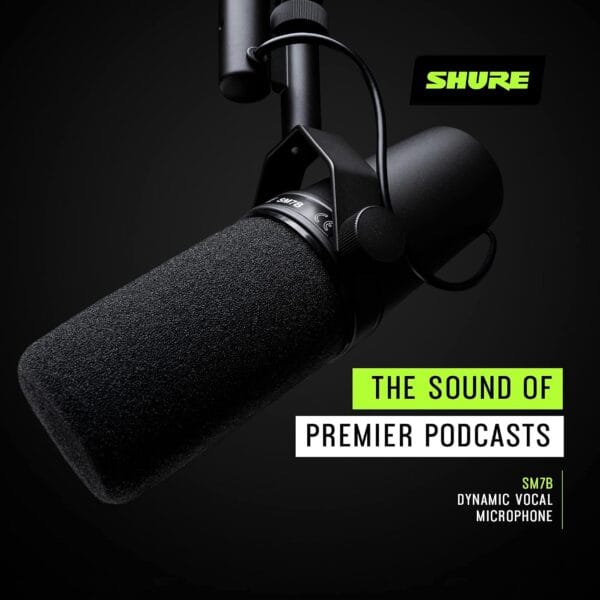 Shure SM7B Dynamic Vocal Microphone for Podcasting & Streaming