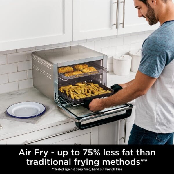 71Uyib+xWjL._AC_SL1400_ Ninja Foodi 10-in-1 Multifunction Worktop Oven, Silver/Black DT200UK