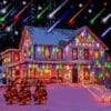 Meteor Shower Outdoor Christmas Lights 24 Tube 576LED, Multi Color [Energy Class F]