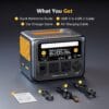 VTOMAN New JUMP 600X Portable Power Station 600W-268.8Wh LiFePO4 Battery