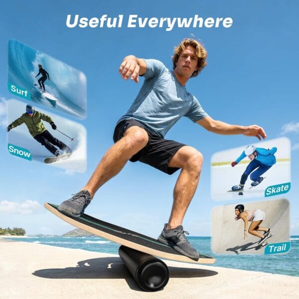Sportneer Surf Balance Board Adult, Surfing Skateboard Training 200KG