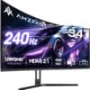 Amzfast 34 Inch Ultrawide Curved Gaming Monitor