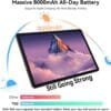 Tablet,11 Inch Android 16 Tablet with 24GB RAM 128GB ROM