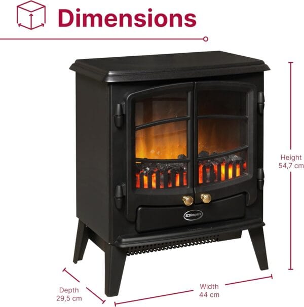 Dimplex Tango Optiflame 2KW Freestanding Electric Stove Fire, Coal Fuel bed