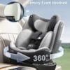 Heekin 360 Spin Baby Car Seat ISOFIX+Top Tether 0-12 Years R129 Grey