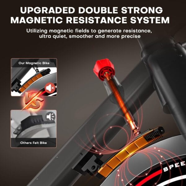 DMASUN Upgraded Exercise Bike for Home Gym Use with LCD Display