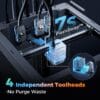 FLASHFORGE Creator 5 3D Printer, 4-Independent-Extruder