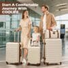 COOLIFE 5 PCS Luggage Set for Family, 20+24+28" Suitcases Set with TSA Lock