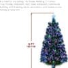 6ft Fibre Optic Christmas Tree Indoor Xmas Decoration, Green