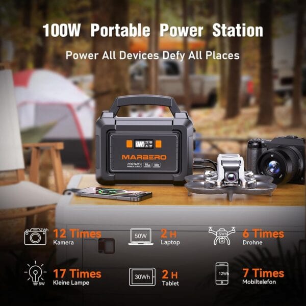 71Z4gq7OhXL._AC_SL1500_ MARBERO 100W Portable Power Station 26,400mAh Power Bank with Plug Socket