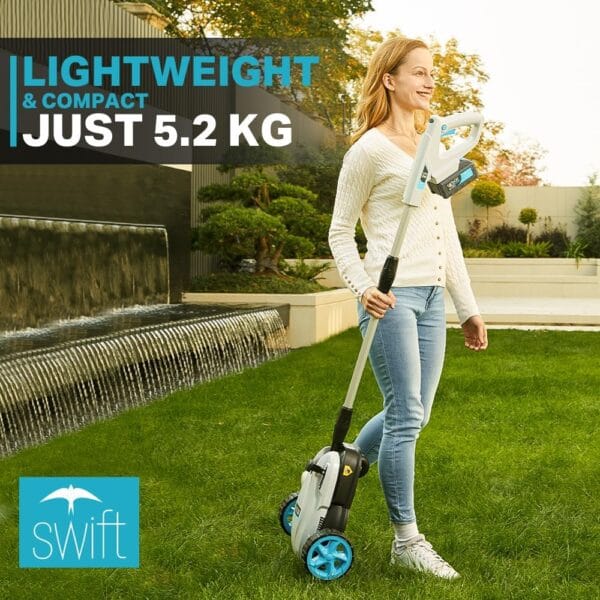 swift 40V 22cm Cordless Brushless Lawnmower for Small Garden