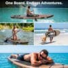 SereneLife Paddle Board Inflatable Stand Up SUP 32in Wide