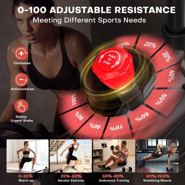 DMASUN Upgraded Exercise Bike for Home Gym Use with LCD Display