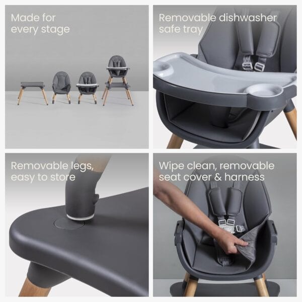Silver Cross Eat & Play 4-in-1 Highchair, 6 Months to 5 Years