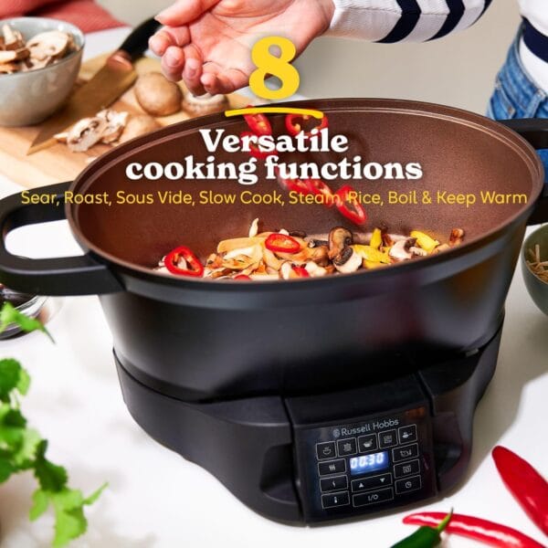 Russell Hobbs Good-to-Go 6.5L Electric Multicooker, 8 Functions, 750W