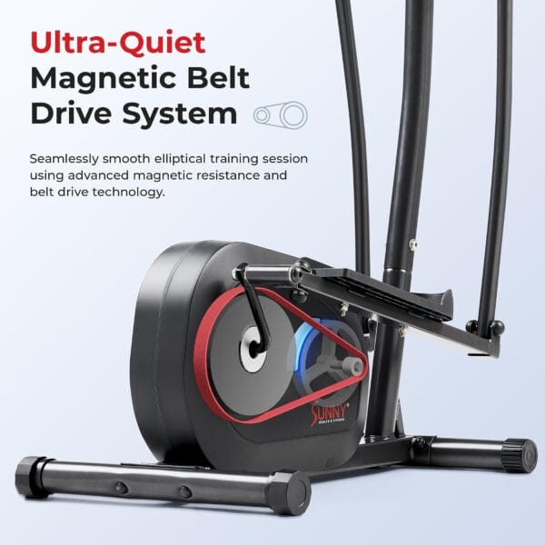 Sunny Health & Fitness Smart Upright Elliptical Machine & Cross Trainer