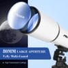 MEEZAA Telescope for Adults Astronomy, 80mm Aperture 600mm Refractor Telescope for Kids & Beginners