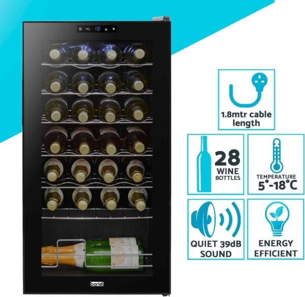 Dellonda Baridi 28 Bottle Wine Fridge with