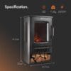 71dVkIjR09L._AC_SL1500_ Vonhaus Electric Log Burner 2000W β 2 Heat Settings β Black