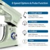Vospeed Stand Mixer,5 Quarts 8-Speed 1000W Tilt-Head Food Mixer