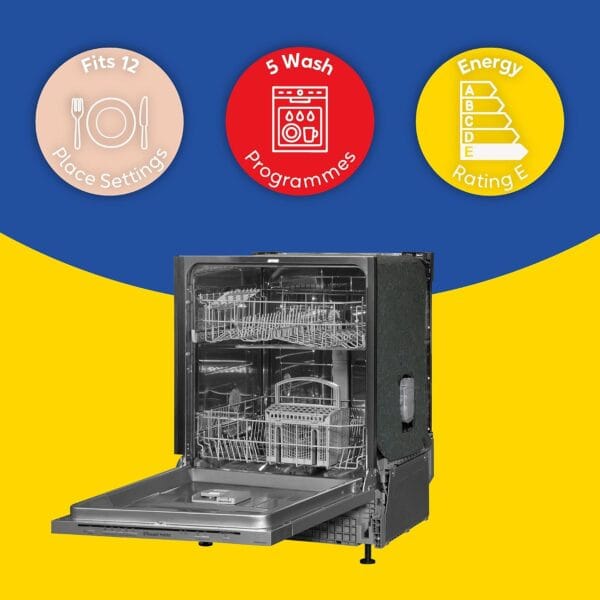 Russell Hobbs Fully Integrated, Built-In Dishwasher, Class E