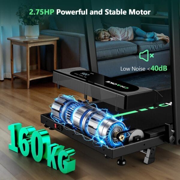 CHAOKE Folding Treadmill for Home with APP & Speakers