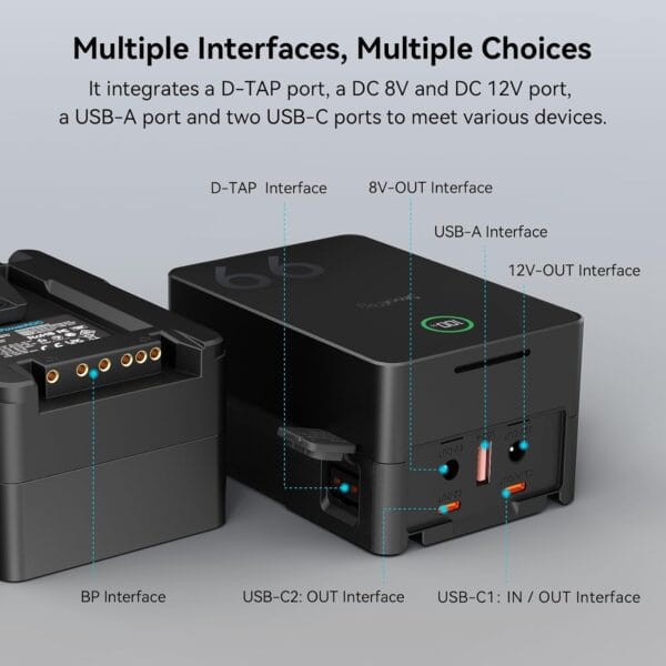 SMALLRIG V Mount Battery VB99 Pro, 6700mAh/99Wh 14.8V 100W PD USB-C - 4292