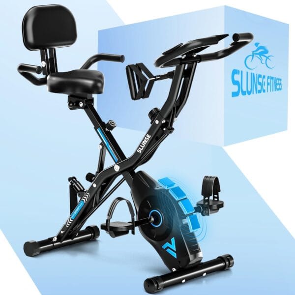 Exercise Bike, 5-in-1 Quiet Folding Exercise Bikes for Home Use