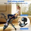 Exercise Bike, 5-in-1 Quiet Folding Exercise Bikes for Home Use
